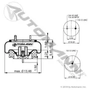 Air Spring Rolling Lobe AB1DK25D-8729