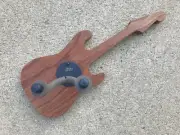 Strat Style Walnut Guitar Backer & String Swing Wall Mount