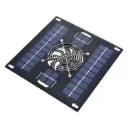 5W Solar Cooling Fan Monocrystalline Solar Panel Ventilation Fan Solar Powered Exhaust Fan Greenhouse Shed for Outside P