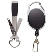 Quick Knot Tying Tool 4In1 Fly Fishing Clippers Line Nipper Hook Sharpener Kit
