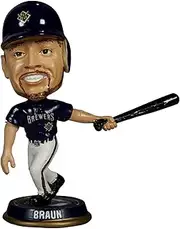 MLB Milwaukee Brewers Braun R. #8 3.5 Bighead Bobble Cross Bats Logo Uniform, Blue