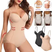 Women Firm Tummy Control Full Body Shaper Shapewear Bodysuit with Built-in Bra