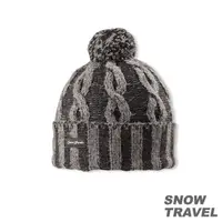 在飛比找PChome24h購物優惠-SNOWTRAVEL 圓球防風保暖羊毛帽(黑色) 兩入