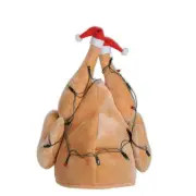 Beistle Plush Light-Up Christmas Turkey Hat One Size 20742