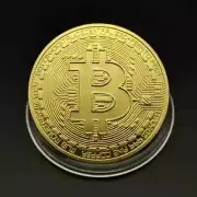 Crypto Coin Bitcoin BTC Gold Plated Commemorative Art Collectible Gift