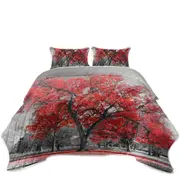 Autumn Red Tree Coverlet