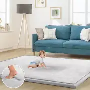 Baby Play Mat for Floor, Thick Memory Foam Tummy Time Mat, Large