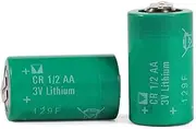 (2-Pack) CR1/2AA 3V 950mAh Lithium Battery for CR1/2AA Series Battery
