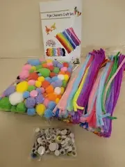 Pipe Cleaners Craft Set – Pipe Cleaners, Googly Eyes, Pompoms & Book