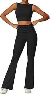 [AYTDNEHGK] 2 Piece Yoga Set Women's Running Sports Fitness Suit Bra & Pants Breathable Quick Drying Gym Clothes Workout Sportwear