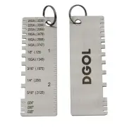 DGOL Stainless Steel Mini Portable Metal Sheet Thickness Gauge Silver