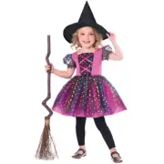 Pink Rainbow Girls Witch Dress