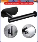 Bathroom Toilet Roll Paper Holder Towel Hook Rack Self Adhesive Stainless Steel