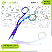 Cynamed Multicolor/Rainbow Titanium Coating Knowles Bandage Scissors Perfect EMT