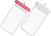 BEBEMOKO 2pcs Mobile Waterproof Bag Cellphone Wet Bag Holder Small Waterproof Bag Collapsible Phone Case Waterproof Pouch Dry Bag Travel Water Bag Waterproof Bags Tote