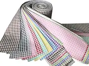 30PCS Plaid Jelly Roll Fabric, Roll Up Cotton Fabric Quilting Strips, 3 Pieces Per Color(2.5inch x 45inch), Jelly Roll Fabric Strips for Quilting, Patchwork Craft Cotton Quilting Fabric