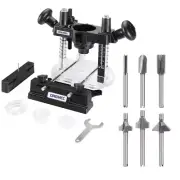 Plunge Router Rotary Tool Attachment with Rotary Tool Steel Router Bit Set 6pcs