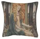 Lady 1 Belgian Jacquard Woven Tapestry Pillow Cover Accent Cushion Home Decor