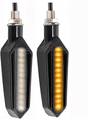 Motorcycle Indicators Turning For K&awasaki Z900RS ZZR600 Z250 EX250 EX300 24 LED Front Rear White Day Running Red Brake Lamps Turn Signal Indicator Light(WHITE)