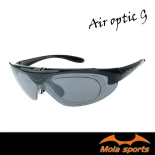 Mola 摩拉近視運動太陽眼鏡墨鏡 鏡片可上翻 UV400 男女 灰 戶外騎行高爾夫跑步 Air-optic-g