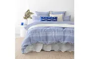 Bambury Juna King Size Quilt Cover Sheet Set w 2x Pillowcases Home Bedding Blue