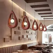 Large Modern Pendant Light Fixtures, Japanese Wabi-sabi Style Hanging Lights, Raindrop Shape Chandelier for Dining Room Kitchen Island Hallway Restaurant, G9 5