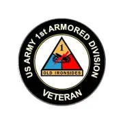 US Army 1st Armored Division Old Ironsides Golf Ball Marker Gift + HAT CLIP