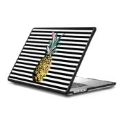 MacBook Pro 16-inch (M1 - M4) Impact Case Pastel Party Pineapple Black and White Stripes
