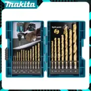 Makita D-67527 HSS TiN Metal Drill Bit Set 19pcs 1.5-10mm Steel Carpentry
