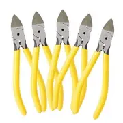 5 Pack CR-V Wire Flush Cutters, Soft Wire Side Cutters for Jewelry 6 inch