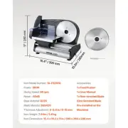 Electric For Meat Slicer 180W 190mm Deli Food Cutter for Meat Cheese Bread