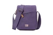 Troop London: Classic Small Zip Front Cross Body Bag - Purple