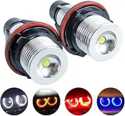 TDBK 1 Set 2 * 5W 10W LED Marker Angel Eyes White/Blue/Red/Yellow for E39 E53 E60 E61 E63 E64 (Color : Yellow)