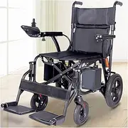 Electric Wheelchair, Foldable Lightweight Wheelchair For Home, Intelligent Walker For The Elderly Disabled, Black (Capacity: 220 Lbs)