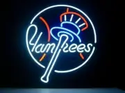 17"x14" New York Yankees Logo Neon Sign Lamp Light Bar Show Gift Man Cave MM