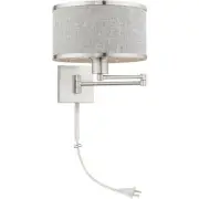 Livex Lighting 60429-91 Park Ridge Swing Arm or Wall Lamp Brushed Nickel