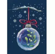 "Ball with a sprig of Mistletoe" Counted Needlework Cross Stitch Kit RTO C290