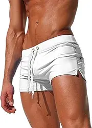 [Maiyifu-GJ] Mens Swim Trunks Short Swimming Trunks Quick-Drying Swimwear Shorts Casual Athletic Short Pant with Zipper Pockets