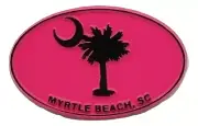 Myrtle Beach Pink Oval Fridge Magnet