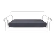 Water Repellent Sofa Seat Cushion Cover Furniture Couch Seat Slipcover Elastic Protectors -Dark Grey