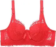 [Generic] Womens Workout Bra Womens Sexy Lace Gathered Bra Straps Breast Cup Underwear Sports Bra High Support