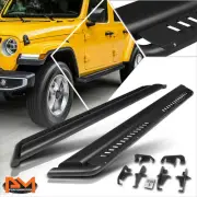 For 18-24 Jeep Wrangler JL 4-Dr Black Dropped Step Side Nerf Bar Running Board (for: Jeep)
