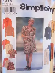 7519 Simplicity SEWING Pattern EZ Misses Jacket Pants FF