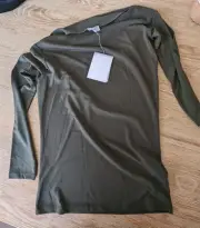 BNWT Witchery Drape Off Shoulder Top - Leaf Colour Size XXS