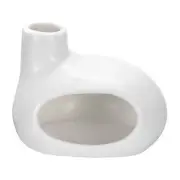 Modern Incense Burner, Ceramic Incense Holder Ash Catcher, White