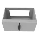 Alpine 30" Wood Floating Vanity Base in Gray with Black Handles