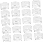 EPIGEIST 20Pcs Transparent Fake Nail Organizer Storage Box for Nail Tips Beads and Accessories Empty Case for Nail Art and Crafts