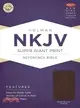 Holy Bible ― New King James Version Super Giant Print Reference Bible, Brown, Genuine Cowhide