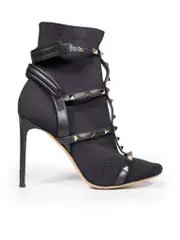 Black Rockstud Body-Tech Ankle Boots