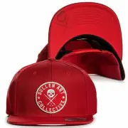 Sullen Art Collective Hallmark Red Snapback Cap Tattoo Clothing Mens Hat